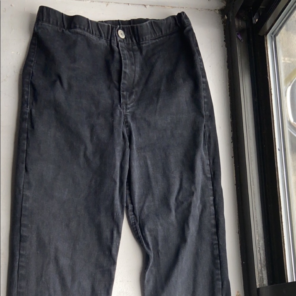 Black high waisted mom jeans